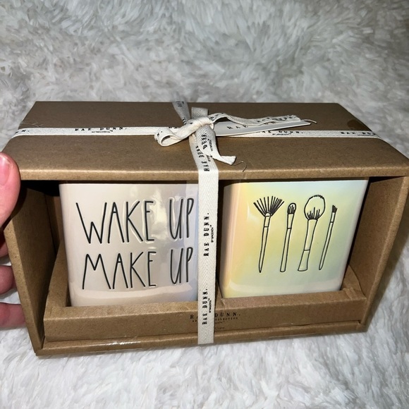 Rae Dunn Other - Rae Dunn Iridescent Make Up Brush Holder Set